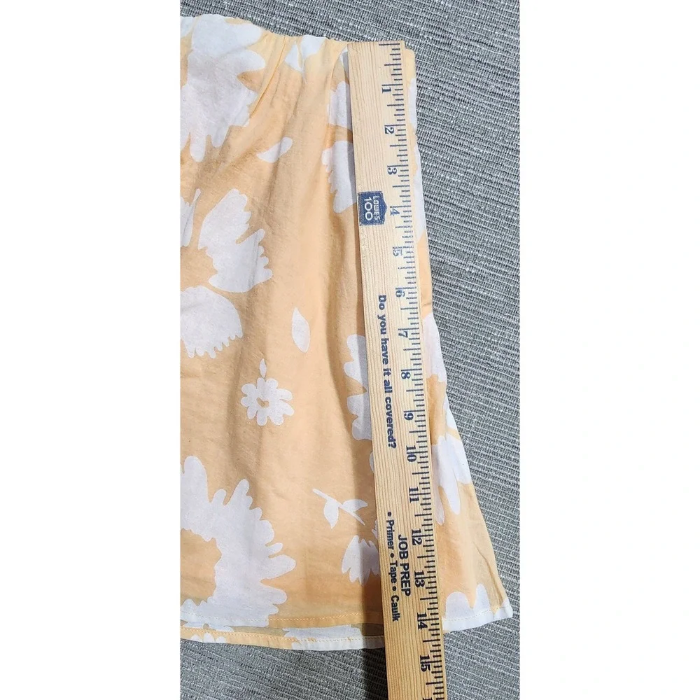 American Eagle Yellow Floral Daisy‎ Cotton Mini Skirt Womens Medium Lined Boho